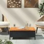 Gartentisch aus Rattan und schwarzem Akazienholz, 70 x 70 x 25 cm von , Gartentische - Ref: Foro24-3281629, Preis: 72,22 €, R...