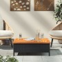 Rattan and black acacia wood garden table 70x70x25 cm by , Garden tables - Ref: Foro24-3281629, Price: 74,75 €, Discount: %