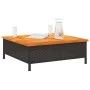 Gartentisch aus Rattan und schwarzem Akazienholz, 70 x 70 x 25 cm von , Gartentische - Ref: Foro24-3281629, Preis: 72,22 €, R...