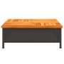 Rattan and black acacia wood garden table 70x70x25 cm by , Garden tables - Ref: Foro24-3281629, Price: 74,75 €, Discount: %
