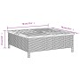 Rattan and black acacia wood garden table 70x70x25 cm by , Garden tables - Ref: Foro24-3281629, Price: 74,75 €, Discount: %