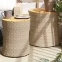 Garden side tables 2 pieces beige rattan wooden surface by , Garden tables - Ref: Foro24-366290, Price: 136,62 €, Discount: %