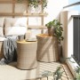 Garten-Beistelltische 2 Stück beige Rattan-Holzoberfläche von , Gartentische - Ref: Foro24-366290, Preis: 139,43 €, Rabatt: %
