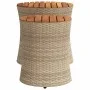 Garden side tables 2 pieces beige rattan wooden surface by , Garden tables - Ref: Foro24-366290, Price: 136,62 €, Discount: %