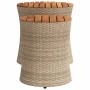 Garten-Beistelltische 2 Stück beige Rattan-Holzoberfläche von , Gartentische - Ref: Foro24-366290, Preis: 139,43 €, Rabatt: %