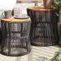Garden side tables 2 pieces gray rattan wooden surface by , Garden tables - Ref: Foro24-366292, Price: 155,67 €, Discount: %