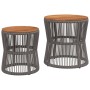 Garten-Beistelltische 2 Stück graue Rattan-Holzoberfläche von , Gartentische - Ref: Foro24-366292, Preis: 162,58 €, Rabatt: %