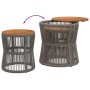 Garten-Beistelltische 2 Stück graue Rattan-Holzoberfläche von , Gartentische - Ref: Foro24-366292, Preis: 162,58 €, Rabatt: %