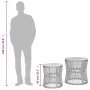 Garten-Beistelltische 2 Stück graue Rattan-Holzoberfläche von , Gartentische - Ref: Foro24-366292, Preis: 161,23 €, Rabatt: %