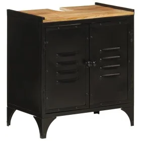 Iron and mango wood bathroom sink cabinet 55x35x60 cm by , Bathroom furniture - Ref: Foro24-358564, Price: 177,43 €, Discount: %