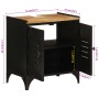 Waschbeckenschrank aus Eisen und Mangoholz, 55 x 35 x 60 cm von , Badezimmermöbel - Ref: Foro24-358564, Preis: 181,04 €, Raba...
