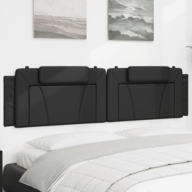 Gepolstertes Bettkopfteil aus schwarzem Kunstleder, 200 cm von , Kopf- und Fußteile - Ref: Foro24-374814, Preis: 71,45 €, Rab...