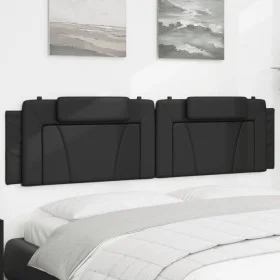 Gepolstertes Bettkopfteil aus schwarzem Kunstleder, 200 cm von , Kopf- und Fußteile - Ref: Foro24-374814, Preis: 66,80 €, Rab...