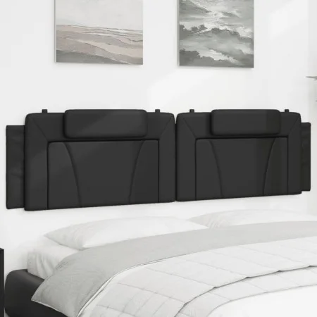 Cabecero de cama acolchado cuero sintético negro 200 cm de , Cabeceros y pies de cama - Ref: Foro24-374814, Precio: 70,24 €, ...