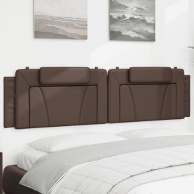 Cabecero de cama acolchado cuero sintético marrón 200 cm de , Cabeceros y pies de cama - Ref: Foro24-374816, Precio: 61,21 €,...