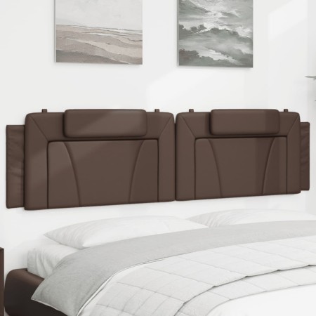 Gepolstertes Bettkopfteil aus braunem Kunstleder, 200 cm von , Kopf- und Fußteile - Ref: Foro24-374816, Preis: 61,21 €, Rabat...