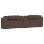 Cabecero de cama acolchado cuero sintético marrón 200 cm de , Cabeceros y pies de cama - Ref: Foro24-374816, Precio: 57,08 €