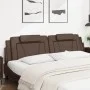 Brown synthetic leather padded bed headboard 200 cm by , Headboards and footboards - Ref: Foro24-374816, Price: 60,22 €, Disc...