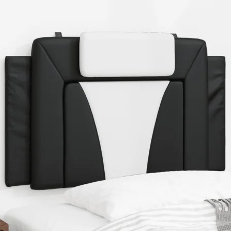 Black and white synthetic leather padded bed headboard 80 cm by , Headboards and footboards - Ref: Foro24-374765, Price: 27,0...