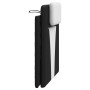 Cabecero de cama acolchado cuero sintético negro y blanco 80 cm