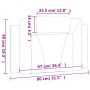 Schwarz-weißes gepolstertes Bettkopfteil aus Kunstleder, 80 cm von , Kopf- und Fußteile - Ref: Foro24-374765, Preis: 27,85 €,...