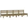 Garden sofa without armrests 4 units impregnated pine wood by , Modular outdoor sofas - Ref: Foro24-838011, Price: 182,96 €, ...