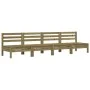 Garden sofa without armrests 4 units impregnated pine wood by , Modular outdoor sofas - Ref: Foro24-838011, Price: 144,49 €, ...