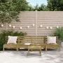 Garden sofa without armrests 4 units impregnated pine wood by , Modular outdoor sofas - Ref: Foro24-838011, Price: 144,49 €, ...