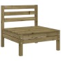 Garden sofa without armrests 4 units impregnated pine wood by , Modular outdoor sofas - Ref: Foro24-838011, Price: 182,96 €, ...