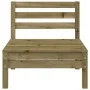Garden sofa without armrests 4 units impregnated pine wood by , Modular outdoor sofas - Ref: Foro24-838011, Price: 144,49 €, ...
