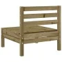 Garden sofa without armrests 4 units impregnated pine wood by , Modular outdoor sofas - Ref: Foro24-838011, Price: 144,49 €, ...