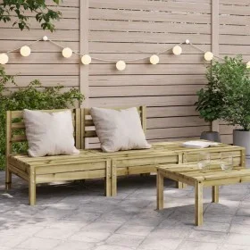 3-seater garden sofa in impregnated pine wood by , Modular outdoor sofas - Ref: Foro24-838039, Price: 106,67 €, Discount: %