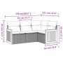 Gartensofa-Set mit Kissen, 4-teilig, beiges synthetisches Rattan von , Gartensets - Ref: Foro24-3260014, Preis: 325,18 €, Rab...