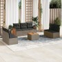Set de sofás de jardín 8 pzas y cojines ratán sintético gris de , Conjuntos de jardín - Ref: Foro24-3259967, Precio: 456,82 €...