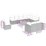 11-piece garden sofa set and black synthetic rattan cushions by , Garden sets - Ref: Foro24-3225495, Price: 692,97 €, Discoun...