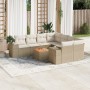 9-piece garden sofa set with beige synthetic rattan cushions by , Garden sets - Ref: Foro24-3225372, Price: 601,78 €, Discoun...