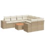 9-piece garden sofa set with beige synthetic rattan cushions by , Garden sets - Ref: Foro24-3225372, Price: 601,78 €, Discoun...