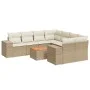 9-piece garden sofa set with beige synthetic rattan cushions by , Garden sets - Ref: Foro24-3225372, Price: 616,12 €, Discoun...