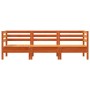 3-Sitzer-Gartensofa aus massivem, wachsbraunem Kiefernholz von , Modulare Sofas für den Außenbereich - Ref: Foro24-838030, Pr...