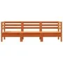 3-Sitzer-Gartensofa aus massivem, wachsbraunem Kiefernholz von , Modulare Sofas für den Außenbereich - Ref: Foro24-838030, Pr...