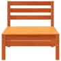 3-Sitzer-Gartensofa aus massivem, wachsbraunem Kiefernholz von , Modulare Sofas für den Außenbereich - Ref: Foro24-838030, Pr...