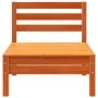 3-Sitzer-Gartensofa aus massivem, wachsbraunem Kiefernholz von , Modulare Sofas für den Außenbereich - Ref: Foro24-838030, Pr...