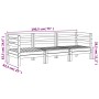 3-Sitzer-Gartensofa aus massivem, wachsbraunem Kiefernholz von , Modulare Sofas für den Außenbereich - Ref: Foro24-838030, Pr...