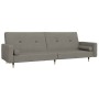 2-seater sofa bed with two light gray velvet pillows by , Sofas - Ref: Foro24-375749, Price: 296,20 €, Discount: %
