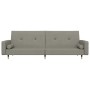 2-seater sofa bed with two light gray velvet pillows by , Sofas - Ref: Foro24-375749, Price: 296,20 €, Discount: %