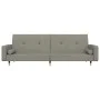 2-Sitzer-Schlafsofa mit zwei hellgrauen Samtkissen von , Sofas - Ref: Foro24-375749, Preis: 291,03 €, Rabatt: %