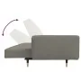 2-Sitzer-Schlafsofa mit zwei hellgrauen Samtkissen von , Sofas - Ref: Foro24-375749, Preis: 291,03 €, Rabatt: %