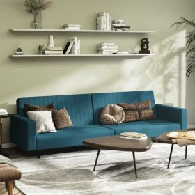 2-Sitzer-Schlafsofa aus blauem Samt von , Sofas - Ref: Foro24-375936, Preis: 280,74 €, Rabatt: %