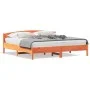 Estructura cama con cabecero madera pino marrón cera 180x200 cm de , Camas y somieres - Ref: Foro24-3216193, Precio: 220,85 €...