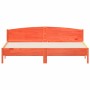 Estructura cama con cabecero madera pino marrón cera 180x200 cm de , Camas y somieres - Ref: Foro24-3216193, Precio: 223,57 €